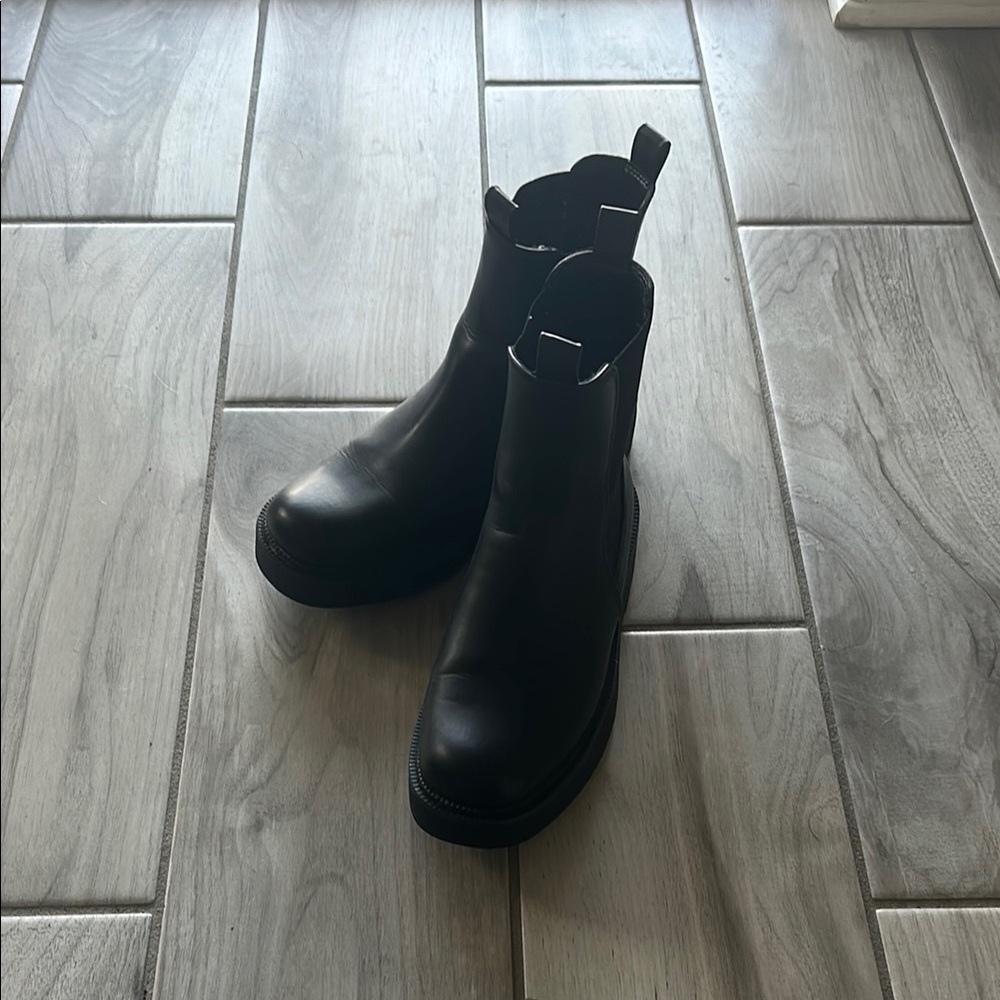 Chunky Black Ankle Boots